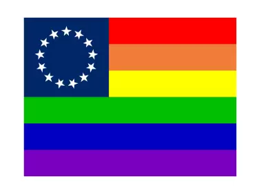13 Star LGBT Rainbow Flag Logo