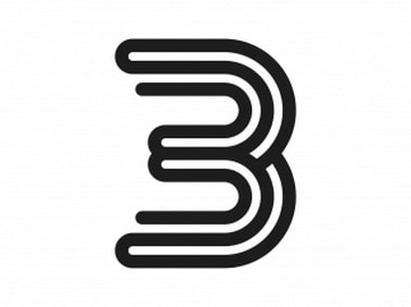 B Letter Black Logo Template