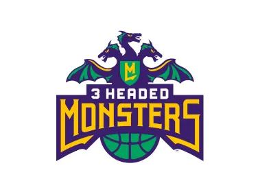 3 Headed Monsters Basketball Logo
