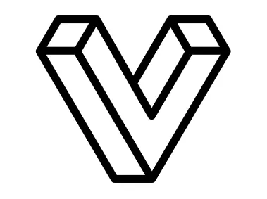 3D Letter V Logo Template