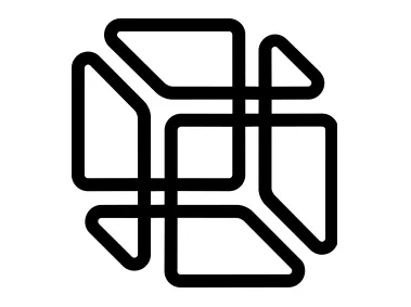 3D Linear Geometric Cube Shape Logo Template