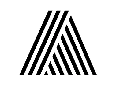 A Letter Triangle Line Logo Template