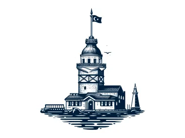 A Symbol of Heritage and Elegant Istanbul Maiden’s Tower Vector