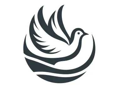 Abstrack Dove in Circle Shape Logo Template