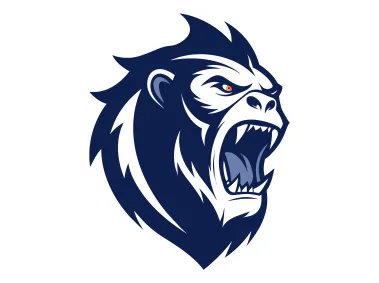 Abstract Angry Gorilla Logo Template