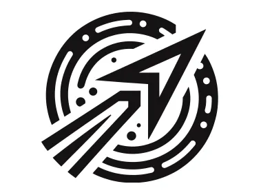 Abstract Arrow in Circle Logo Template