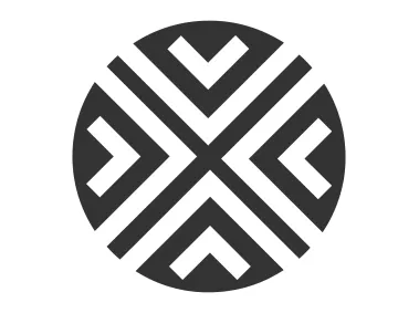 Abstract Arrows with Pizza Slices in Circle Logo Template