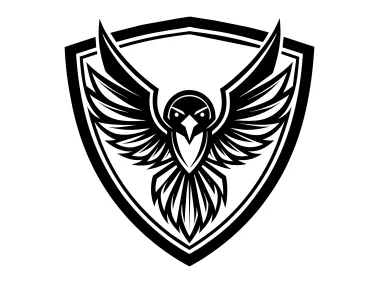 Abstract Black Falcon Logo Template