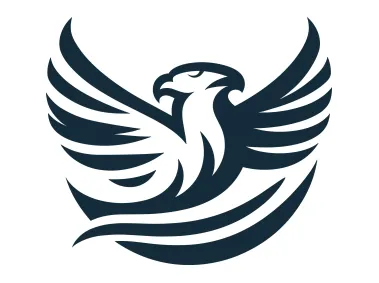 Abstract Black Flying Eagle Logo Template