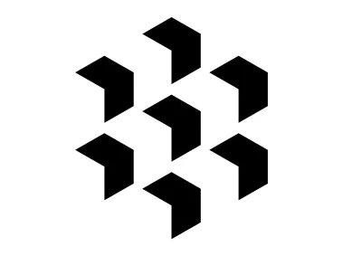 Abstract Black Geometric Arrows Logo Template