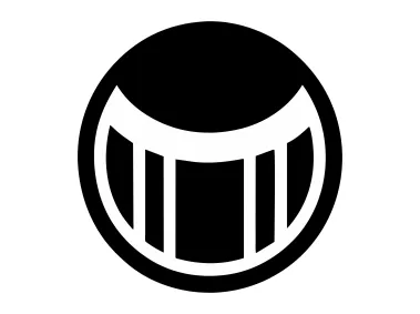 Abstract Black Geometric Circle Shape Logo Template