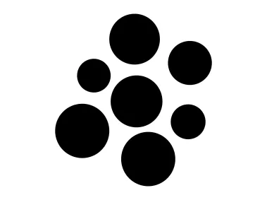 Abstract Black Geometric Circles Shape Logo Template