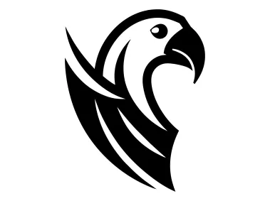 Abstract Black Parrot Design Logo Template