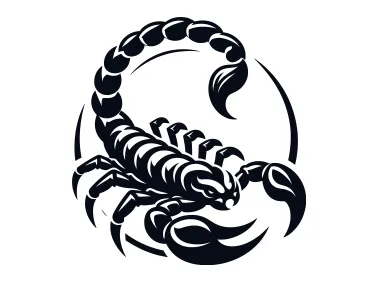 Abstract Black Scorpion Logo Template
