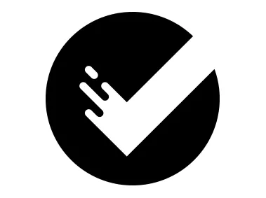 Abstract Check Mark in Circle Logo Template