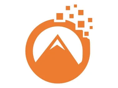 Abstract Circle Mountain Shape Logo Template