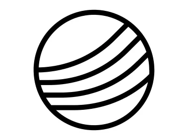 Abstract Circle Shape with Lines Logo Template