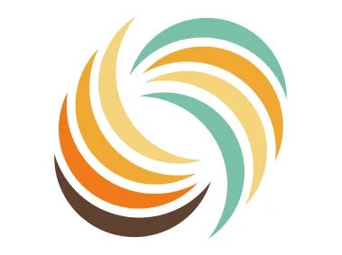 Abstract Circle Slices Shape Logo Template