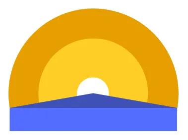 Abstract Sunrise Circles Logo Template