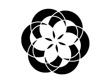 Abstract Circular Flower Shape Logo Template