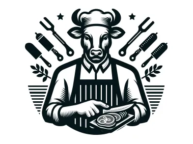 Abstract Cow Butcher Logo Template