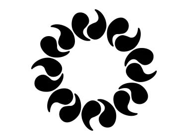 Abstract Cricle Drops Shape Logo Template