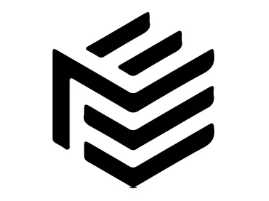 Abstract Cube Letter E Shape Logo Template