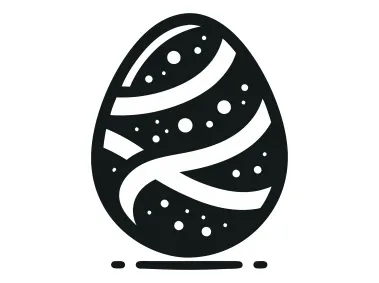Abstract Decorative Happy Easter Egg Logo Template