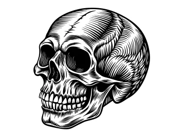 Abstract Detailed Skull Logo Template