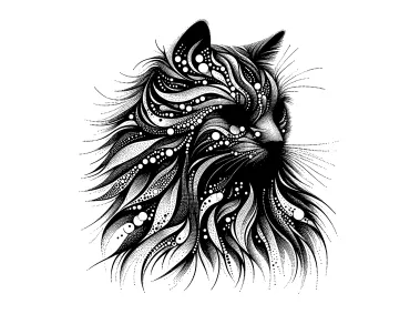 Abstract Dotted Cat Logo Template