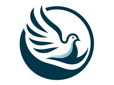 Abstract Dove in Circle Logo Template