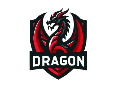 Abstract Dragon Logo Template