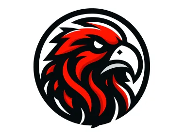 Abstract Red Eagle Logo Template