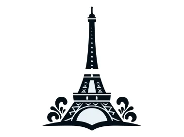 Abstract Eiffel Tower Logo Template