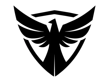 Abstract Falcon Bird Shield Shape Logo Template