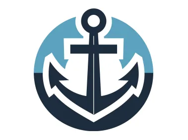 Abstract Flat Circle Anchor Logo Template