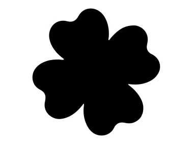Abstract Black Flower Shape Logo Template
