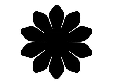 Abstract SVG Black Flower Shape Logo Template