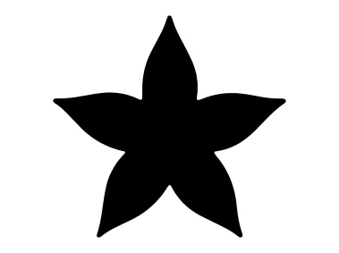 Abstract Five Petal Flower Shape Logo Template