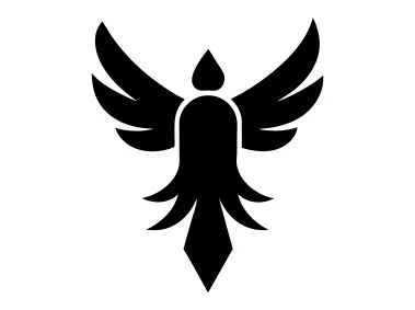 Abstract Geometric Angel and Bird Shape Logo Template