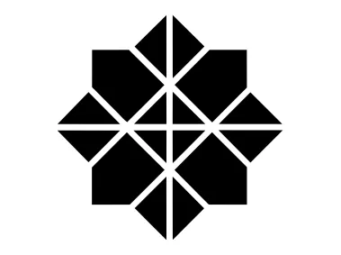 Abstract Geometric Black Shape Logo Template