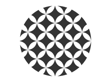 Abstract Geometric Flower Shape Circle Pattern Logo Template