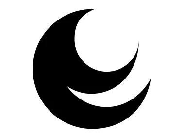 Abstract Geometric Moon Shape Logo Template