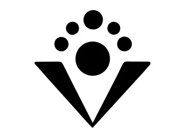 Geometric Person and Circles Shape Logo Template