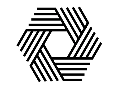 Abstract Geometric Stripe Hexagon Shape Logo Template