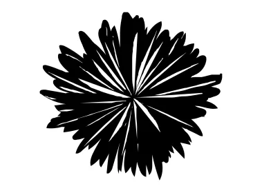 Abstract Hand Drawn Black Flower Design Logo Template