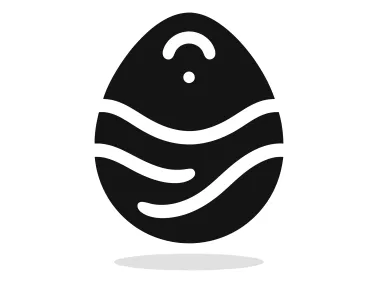 Abstract Happy Easter Egg Logo Template
