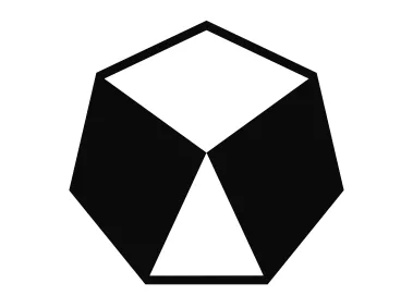 Abstract Heptagon Shape Logo Template