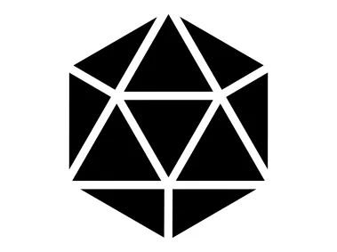 Abstract Hexagon Shape with Triangles Logo Template