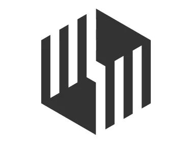 Abstract Black Hexagon Shape Logo Template